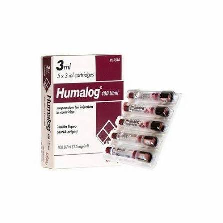 HUMALOG CARTRIDGE 100IU